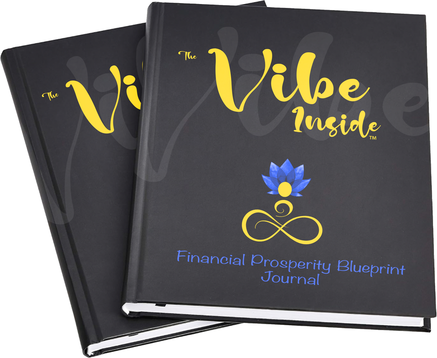 The Vibe Inside™ Prosperity Blueprint Journal - 399-page guided journal for wealth-building, setting daily intentions, and manifesting financial success with a minimalist design and spiral-bound glossy cover