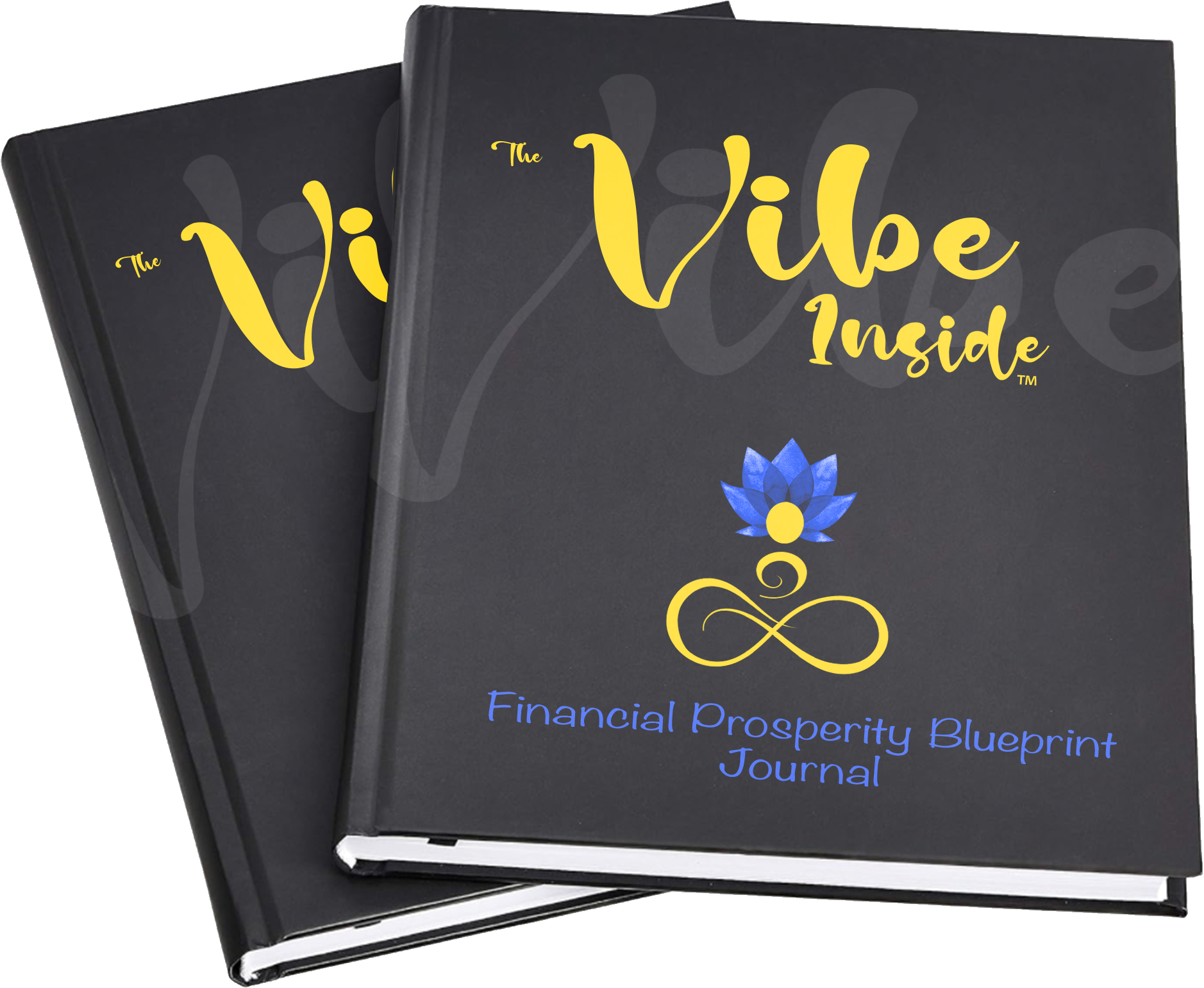 The Vibe Inside™ Prosperity Blueprint Journal - 399-page guided journal for wealth-building, setting daily intentions, and manifesting financial success with a minimalist design and spiral-bound glossy cover