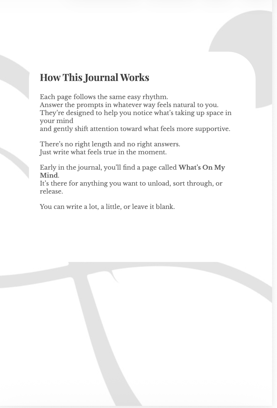 Quieting Anxiety Blueprint Journal
