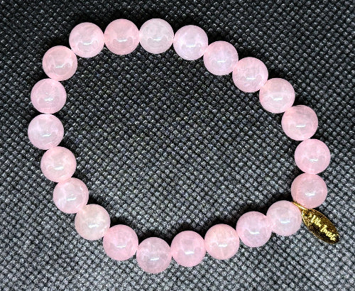 rose quartz crystal manifest bracelet